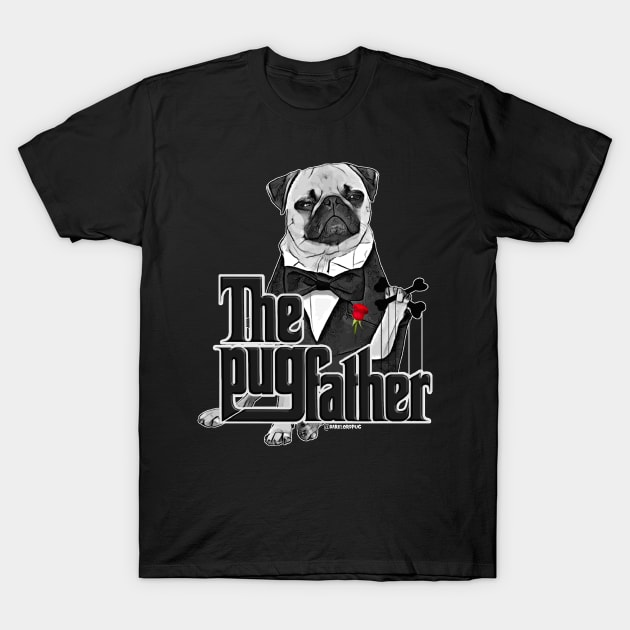 The Pugfather T-Shirt by darklordpug